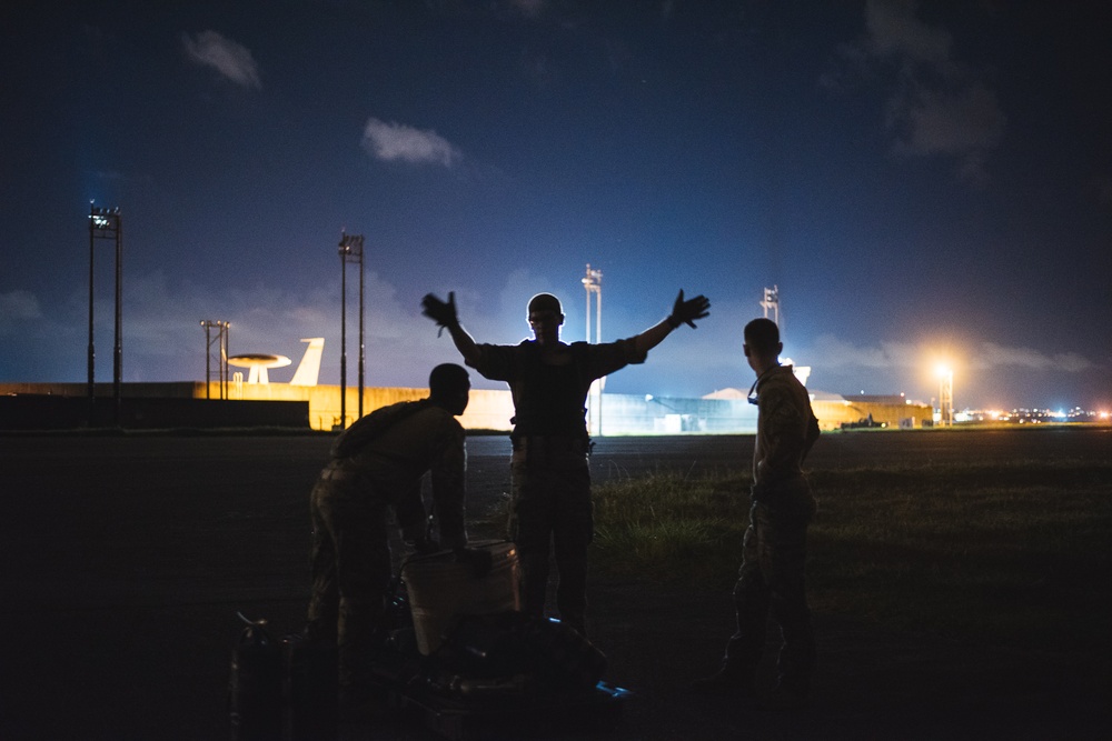 Anywhere; Any Time: Kadena FARP Team conducts nighttime refueling training