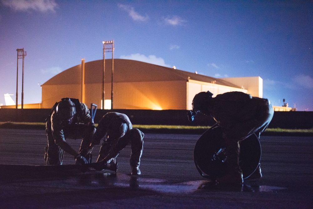Anywhere; Any Time: Kadena FARP Team conducts nighttime refueling training