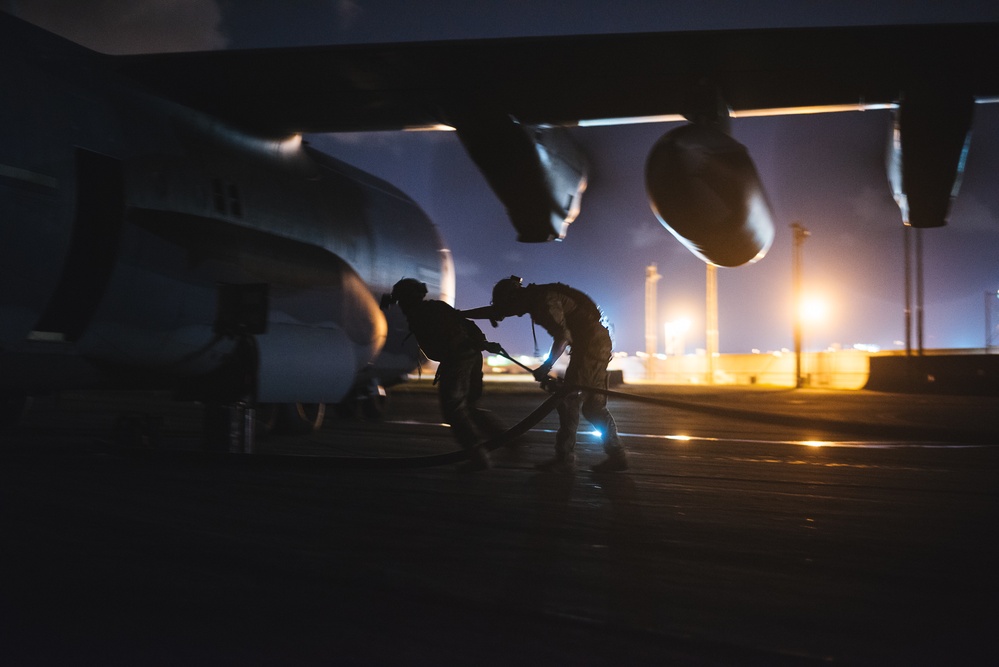 Anywhere; Any Time: Kadena FARP Team conducts nighttime refueling training