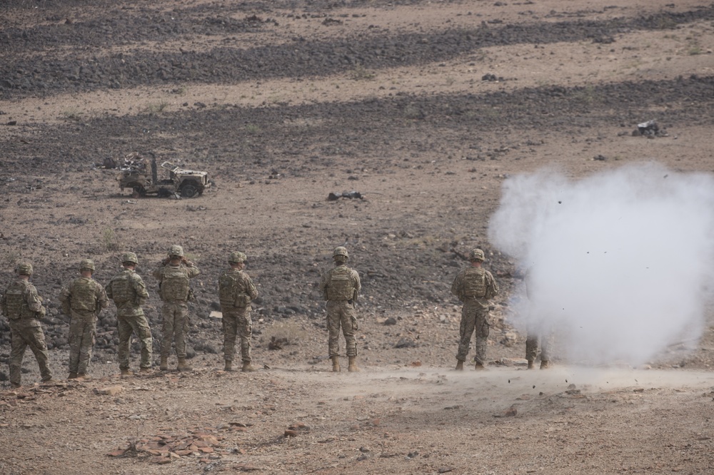 CJTF-HOA Soldiers of the month offered special AT4 live fire training