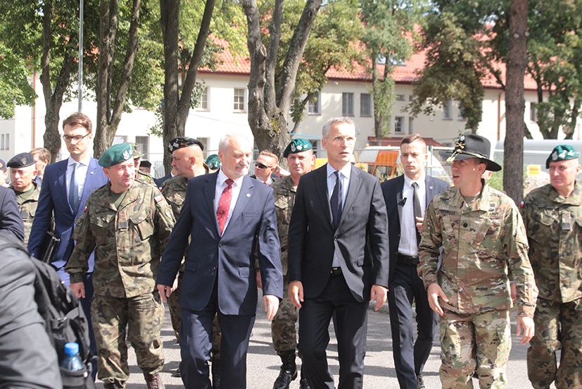 NATO Secretary General and Polish Minister of Defense visit Battle Group Poland