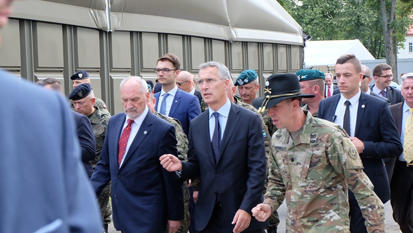 NATO Secretary General and Polish Minister of Defense visit Battle Group Poland