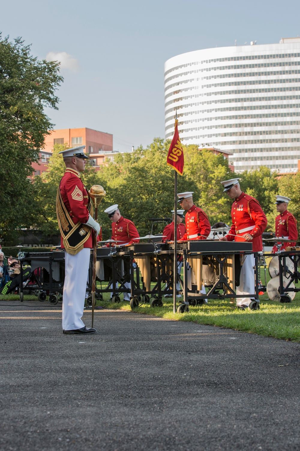 Marine Barracks Washington Sunset Parade Aug 8, 2017