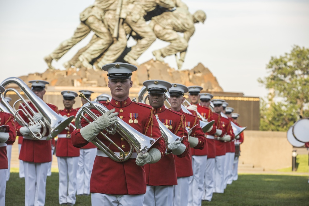 Marine Barracks Washington Sunset Parade Aug 8, 2017