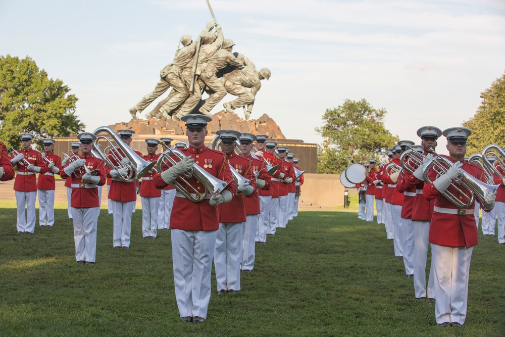 Marine Barracks Washington Sunset Parade Aug 8, 2017