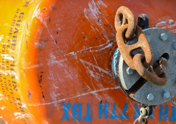 Oh buoy! Soldiers anchor vessel for hurricane season