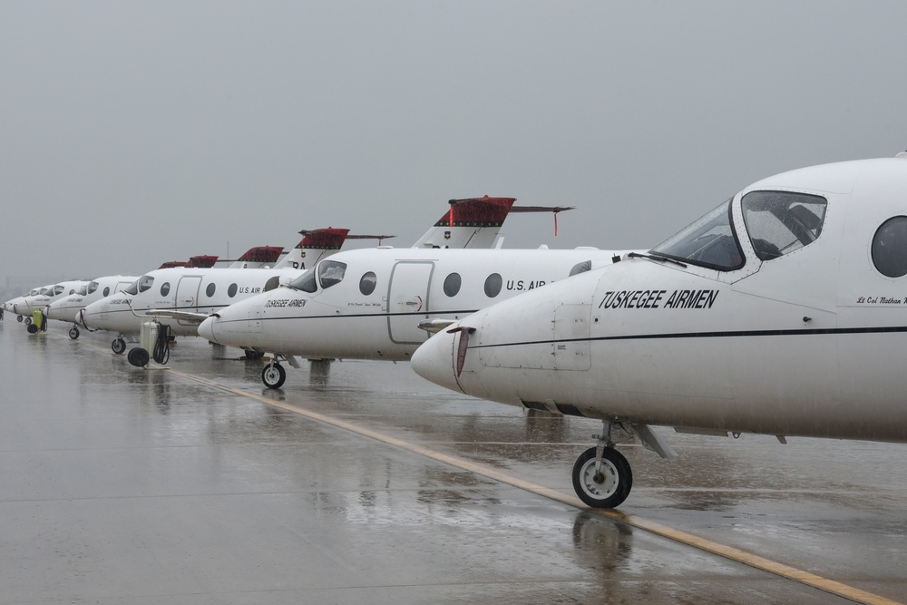 T-1As relocated from Texas to Oklahoma to escape Hurricane Harvey