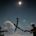 Navy's Ceremonial Guard Trains During Eclipse