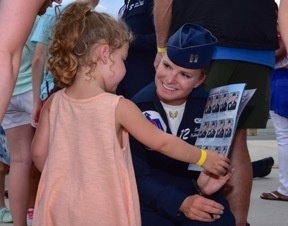 United States Air Force Thunderbirds greet special needs children
