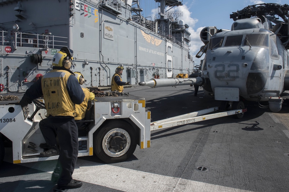 USS Bonhomme Richard (LHD 6) Replenishment at Sea