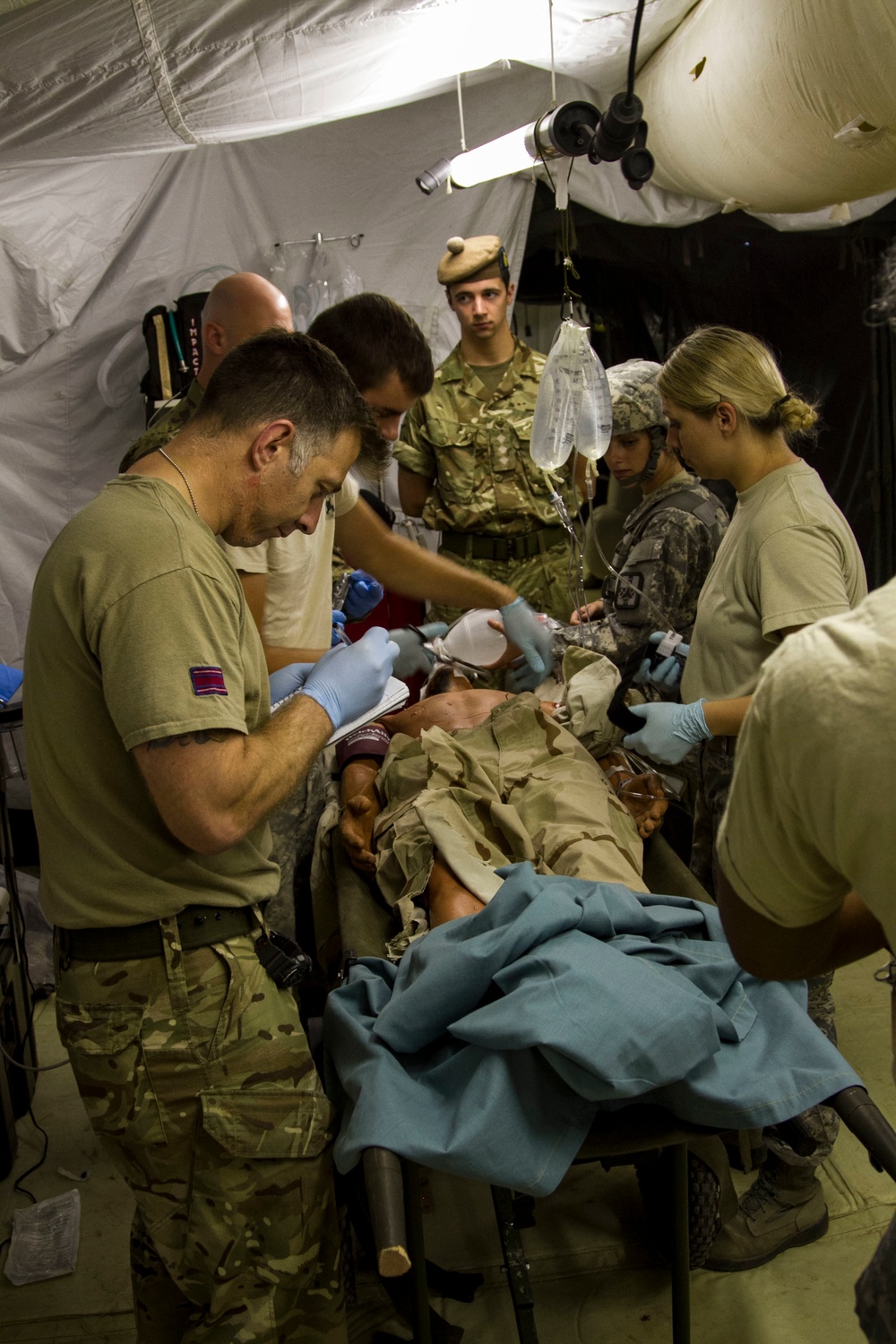 Service members conduct medical training scenario at Ft. McCoy’s Global Medic