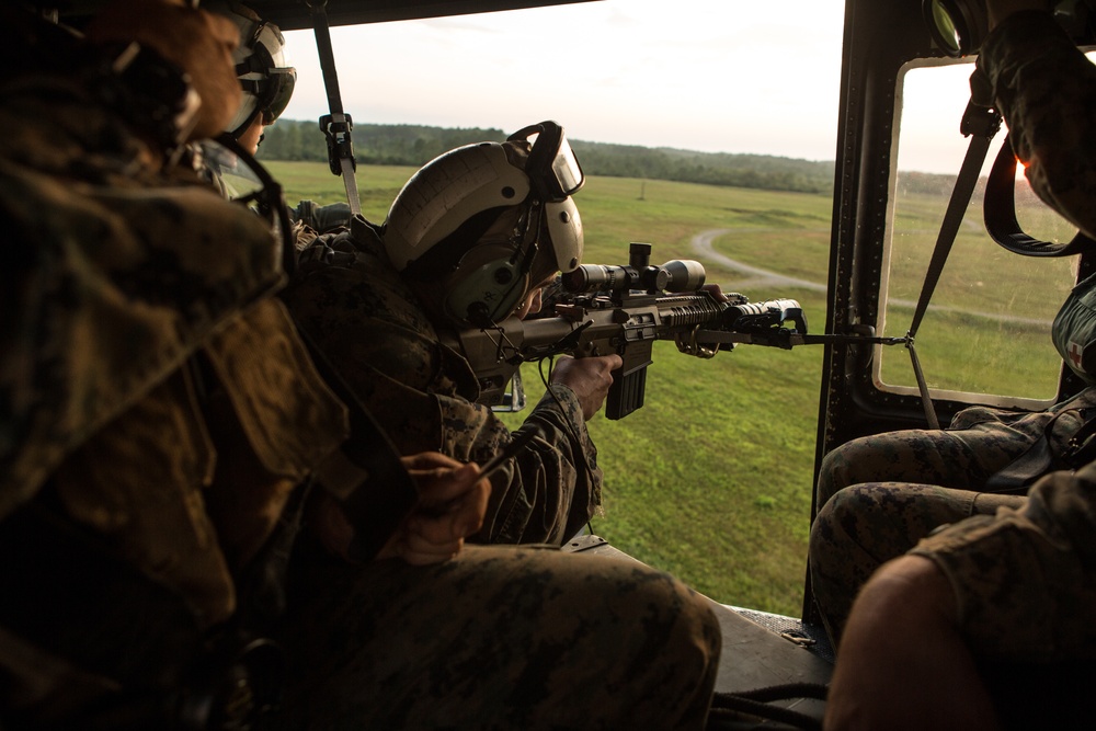 26th MEU Marines dominate air and land during aerial sniper training