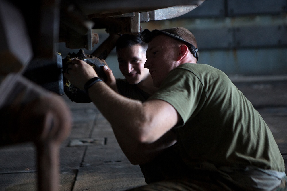 Marines conduct maintenance in Jordan