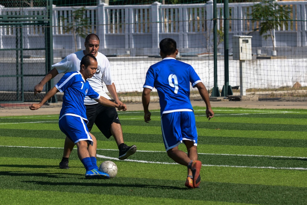 15th MEU, America ARG break out the cleats for friendly soccer game