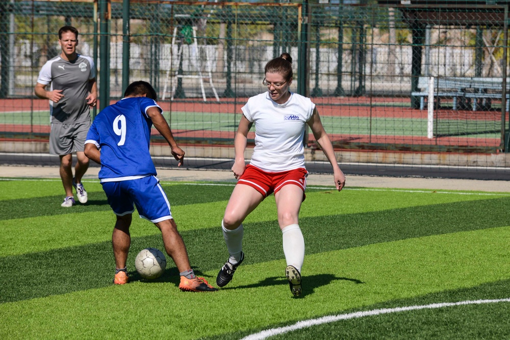 15th MEU, America ARG break out the cleats for friendly soccer game