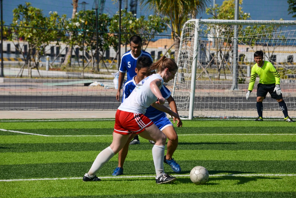 15th MEU, America ARG break out the cleats for friendly soccer game