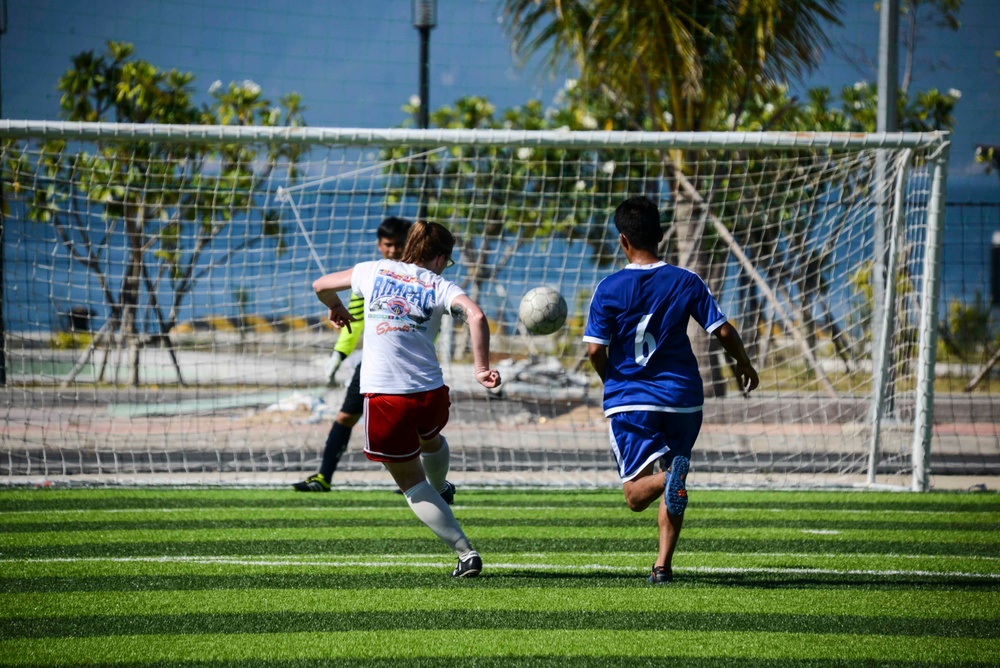 15th MEU, America ARG break out the cleats for friendly soccer game