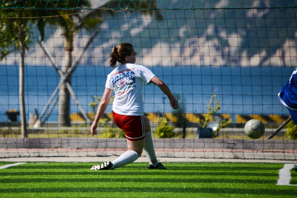 15th MEU, America ARG break out the cleats for friendly soccer game