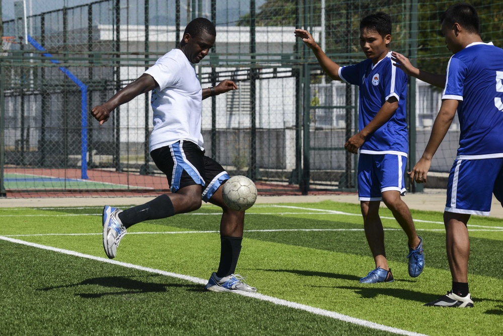 15th MEU, America ARG break out the cleats for friendly soccer game