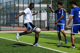 15th MEU, America ARG break out the cleats for friendly soccer game