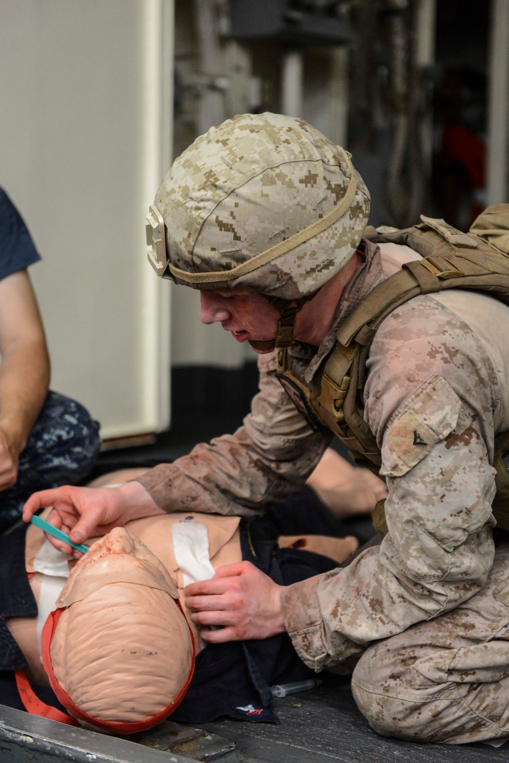 Marines and Sailors learn Tactical Combat Casualty Care