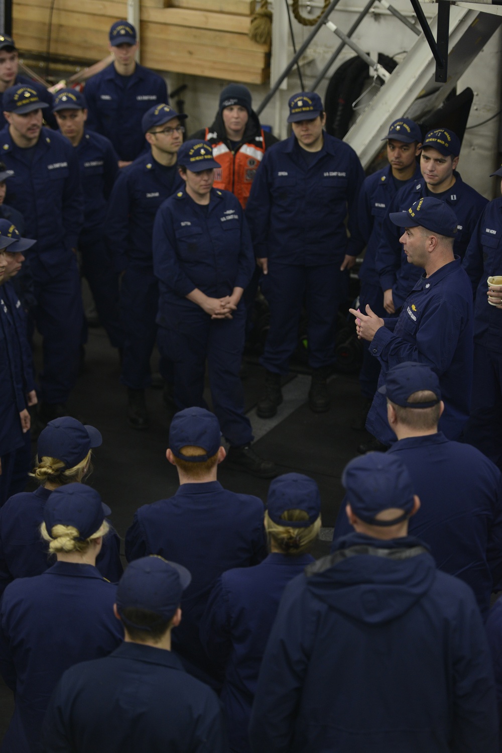 Coast Guard Cutter Healy crew prepares to get underway