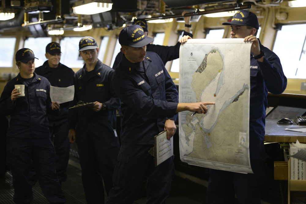 Coast Guard Cutter Healy crew prepares to get underway
