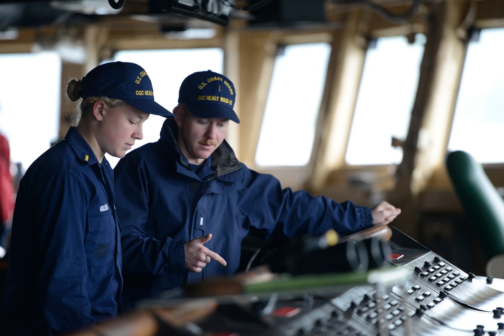 Coast Guard Cutter Healy crew prepares to get underway