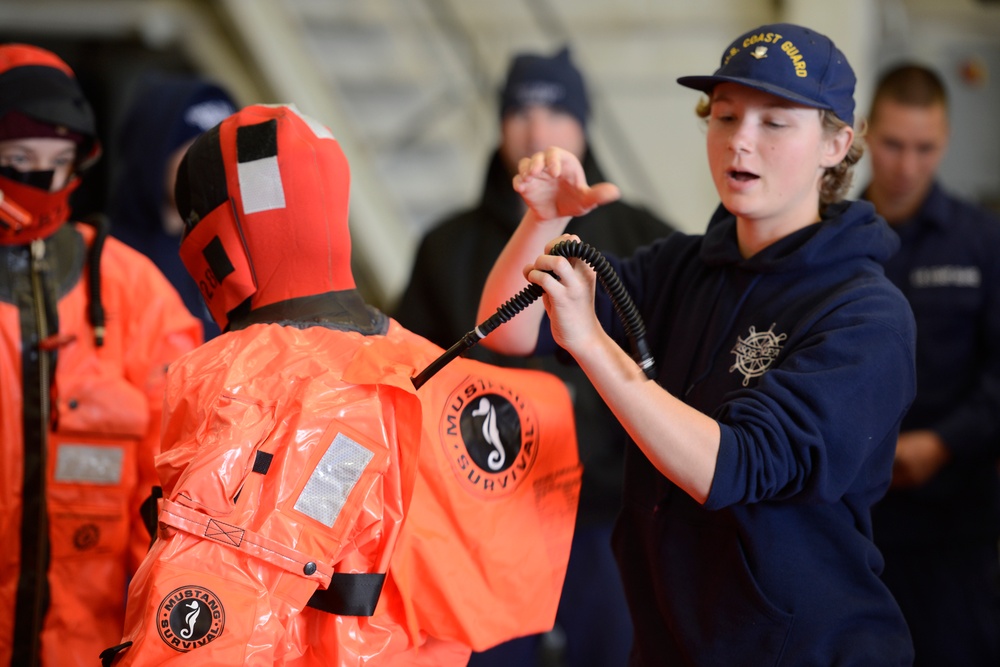 Coast Guard Cutter Healy crew prepares to get underway