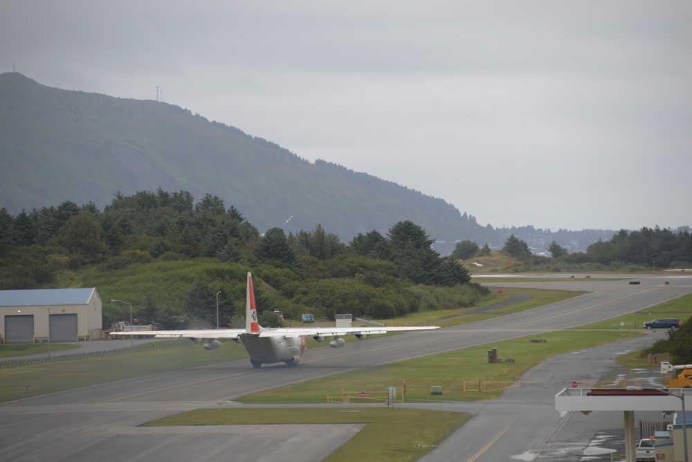 Coast Guard Air Station Kodiak HC-130 Hercules aircrew forward deploys to Anchorage, Alaska