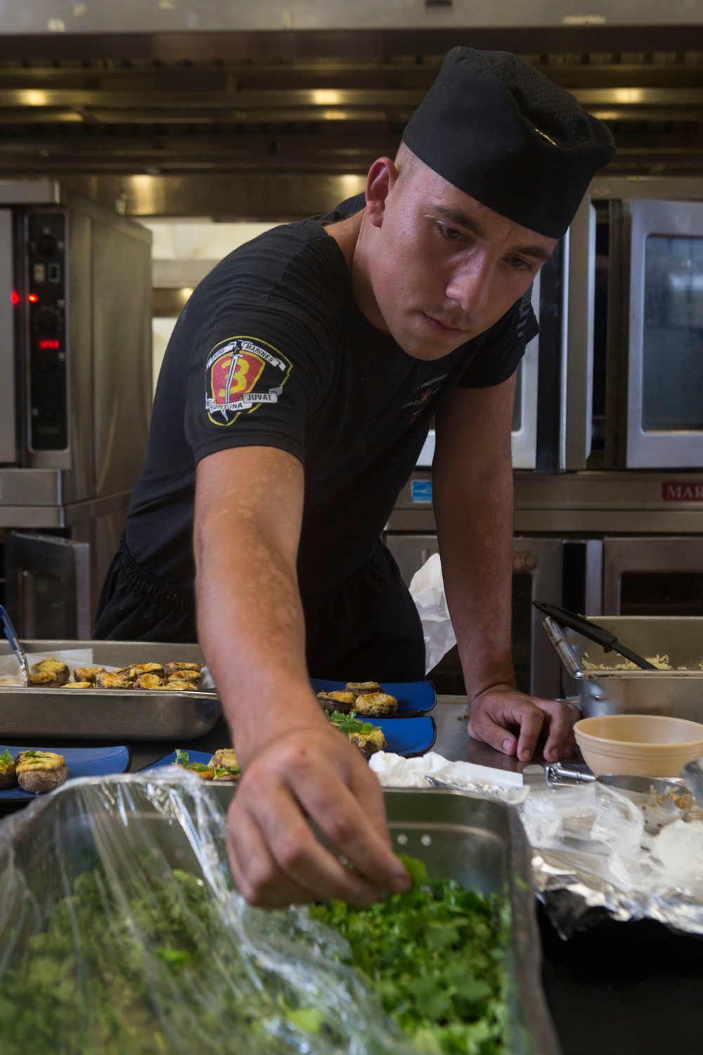 U.S. Marines compete in cook-off competition for Chef of the Quarter