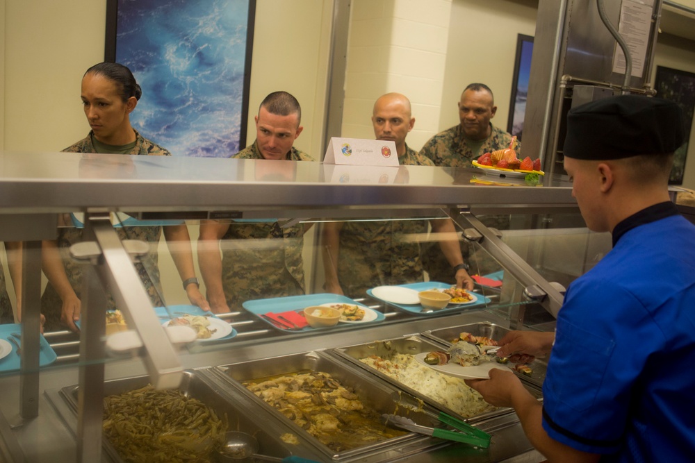 U.S. Marines compete in cook-off competition for Chef of the Quarter