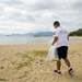 Single Marine Program volunteers cleanup Yuu Beach