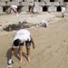 Single Marine Program volunteers cleanup Yuu Beach