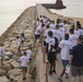 Single Marine Program volunteers cleanup Yuu Beach