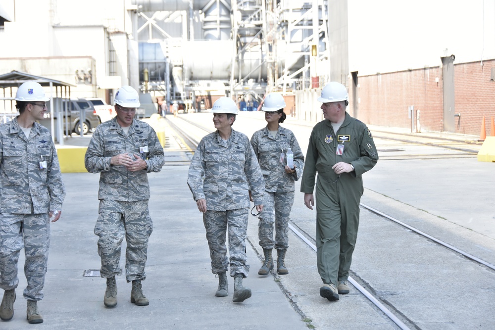 AFMC and AFTC commanders tour AEDC facilities at Arnold AFB