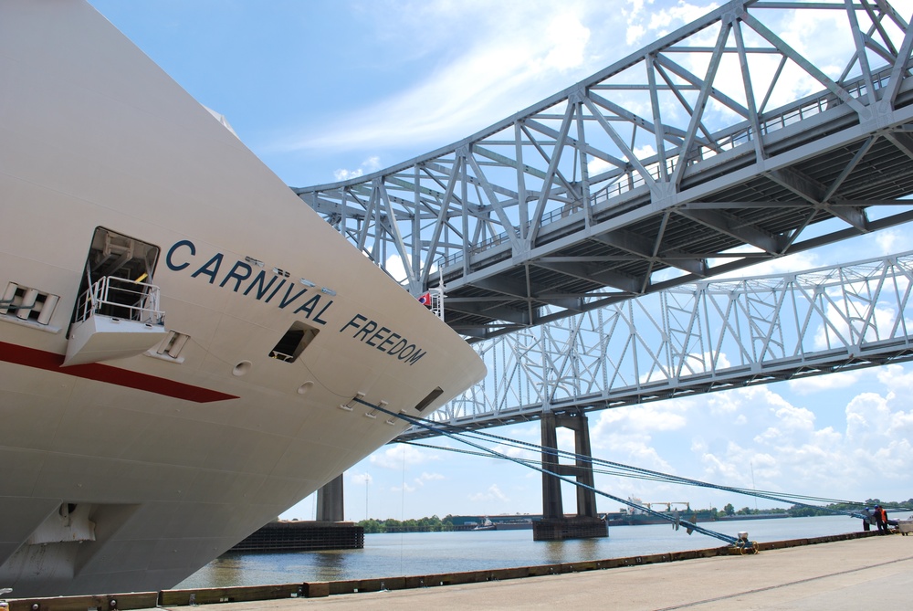 CBP Clears Arriving Passengers  after Cruise Ships were Diverted to Port of New Orleans due to Hurricane Harvey