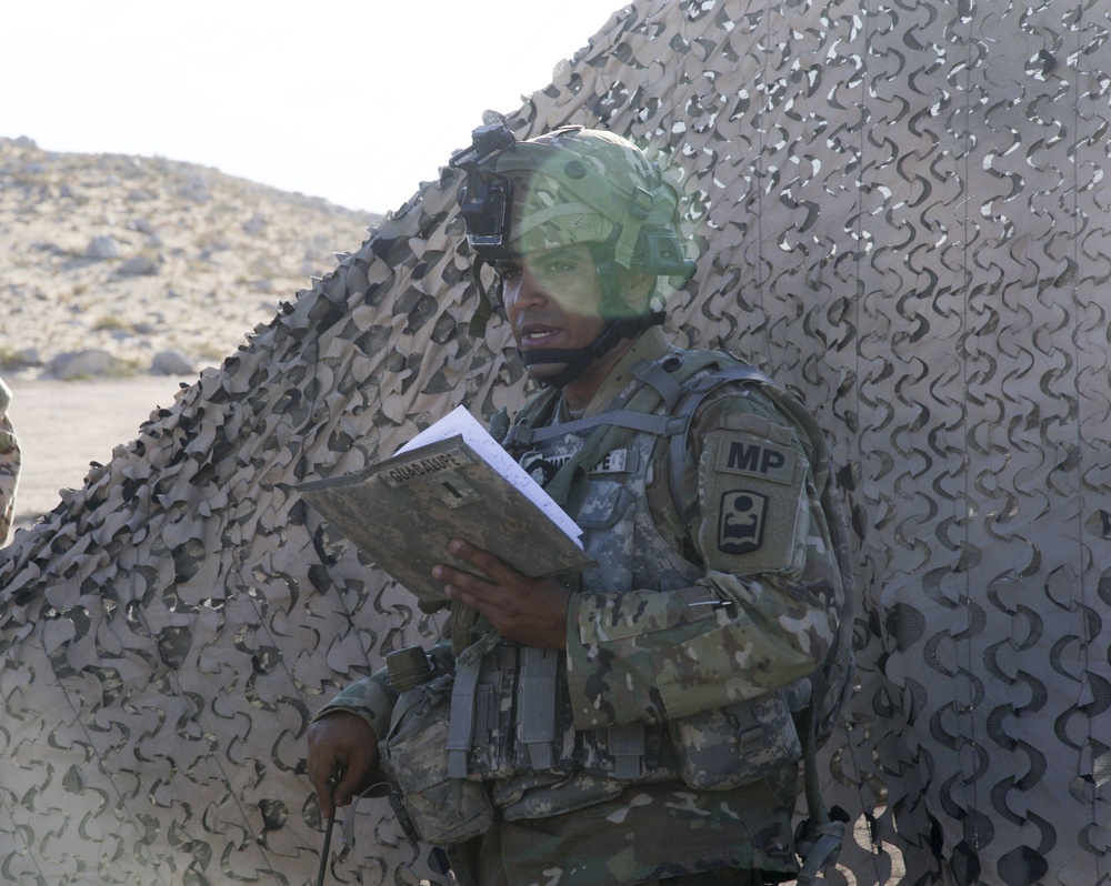 A U.S. Army soldier conducts an Operation Order Brief