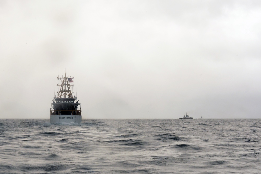 Coast Guard provides security escort for Navy ballistic-missile submarine near Unalaska, Alaska