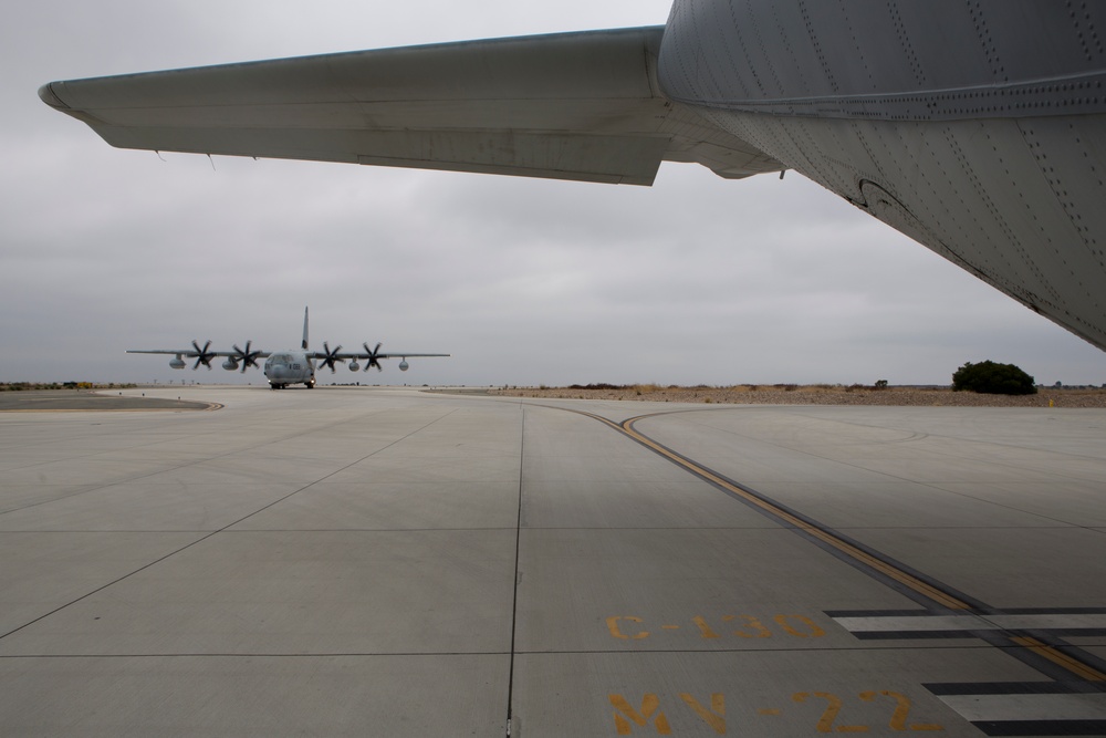 VMGR-352 KC-130s Tag-team Refueling