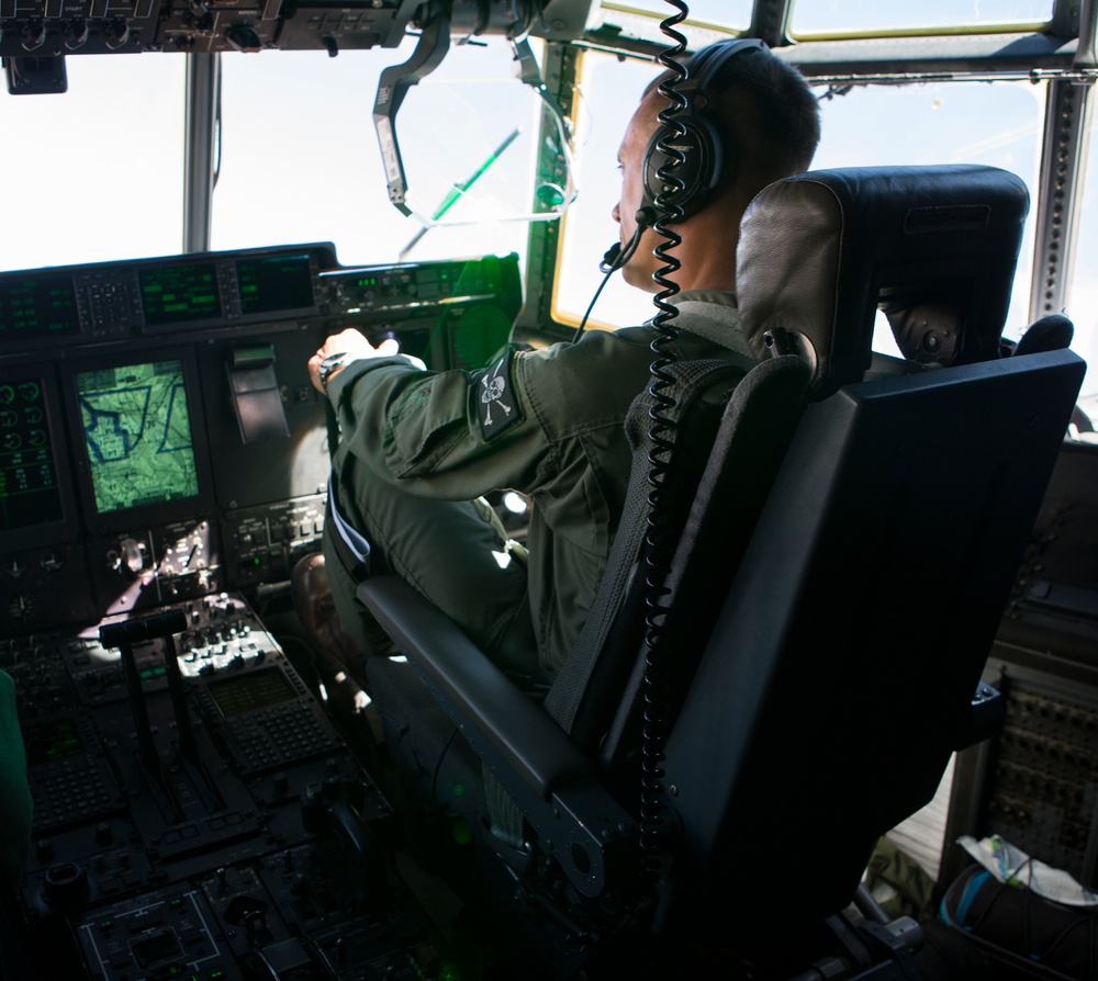 VMGR-352 KC-130s Tag-team Refueling