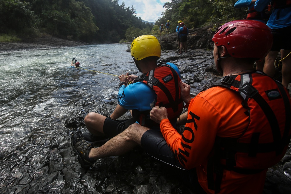 U.S. Marines, Australians, Chinese work as a team to tame the raging river