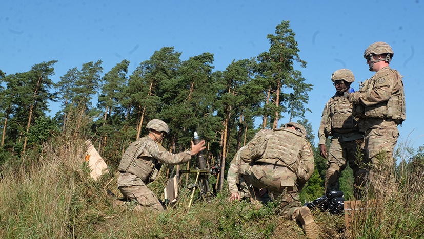 Battle Group Poland Mortar Live Fire Exercise