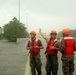 Members of the Texas Army National Guard conduct deep water rescue operations in Houston, Texas.