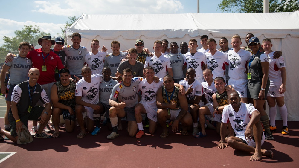 U.S. service members compete in the Armed Forces Men’s Rugby Championship