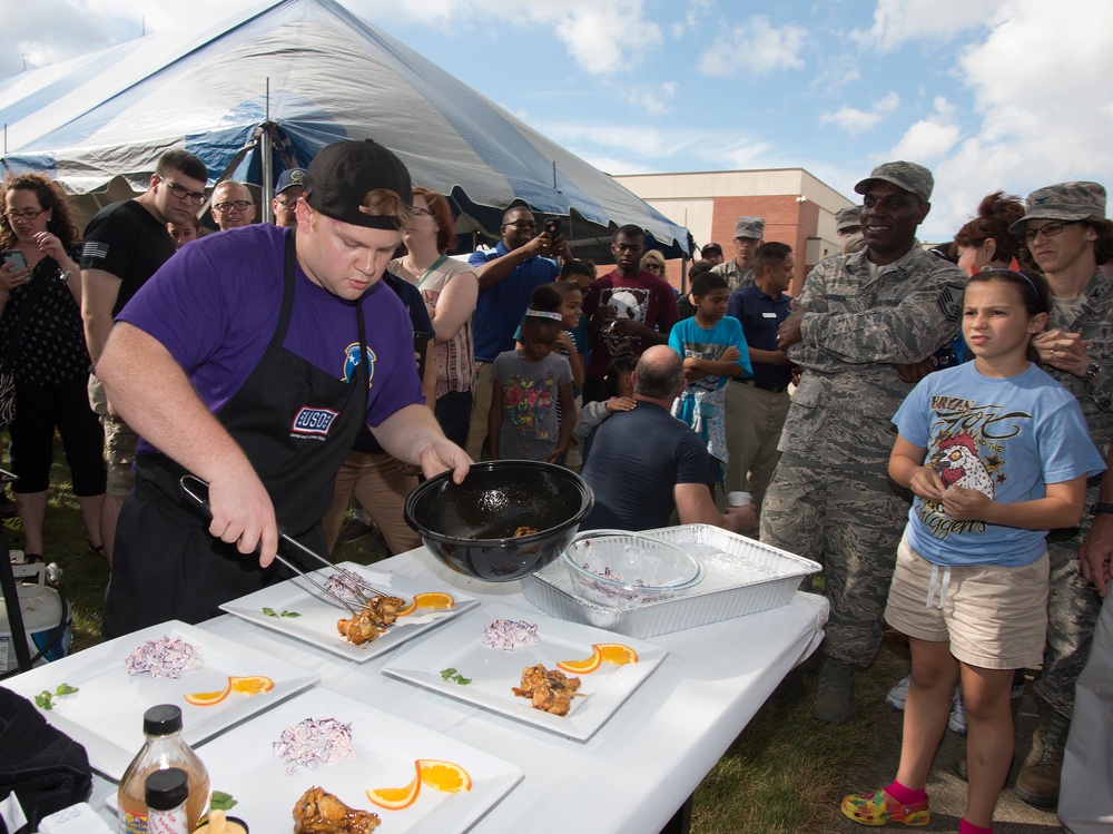 Chef Irvine sees what's cookin' at Wright-Patt!
