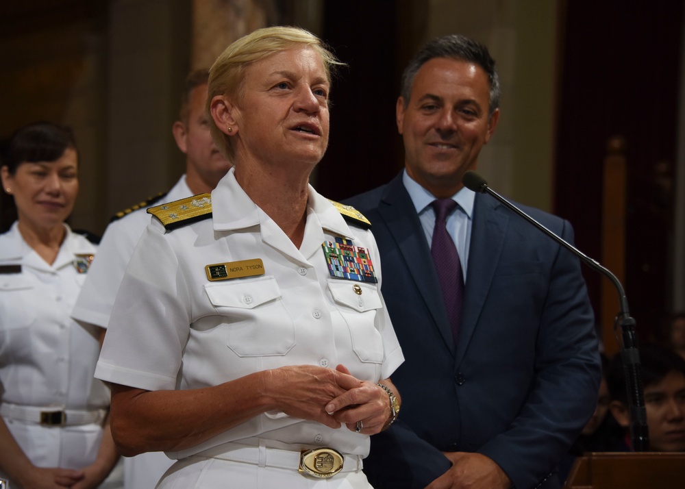 3rd Fleet Visits City Hall During LA Fleet Week