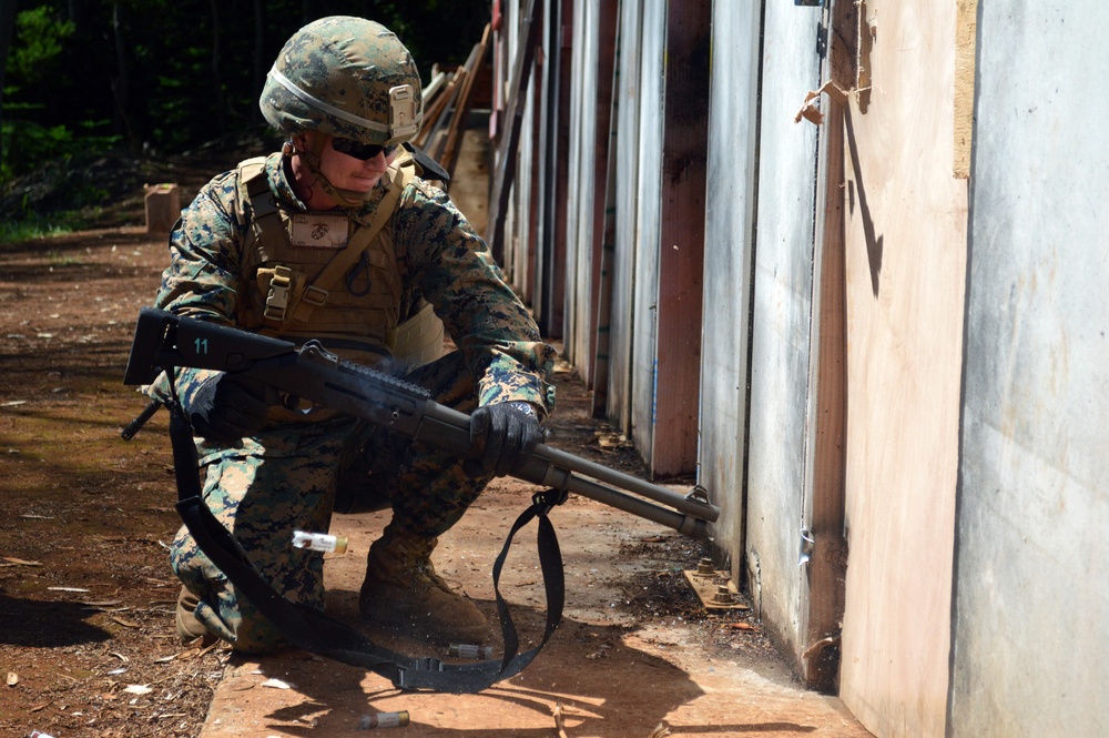 Combat Engineers, Marines breach doors with shotguns