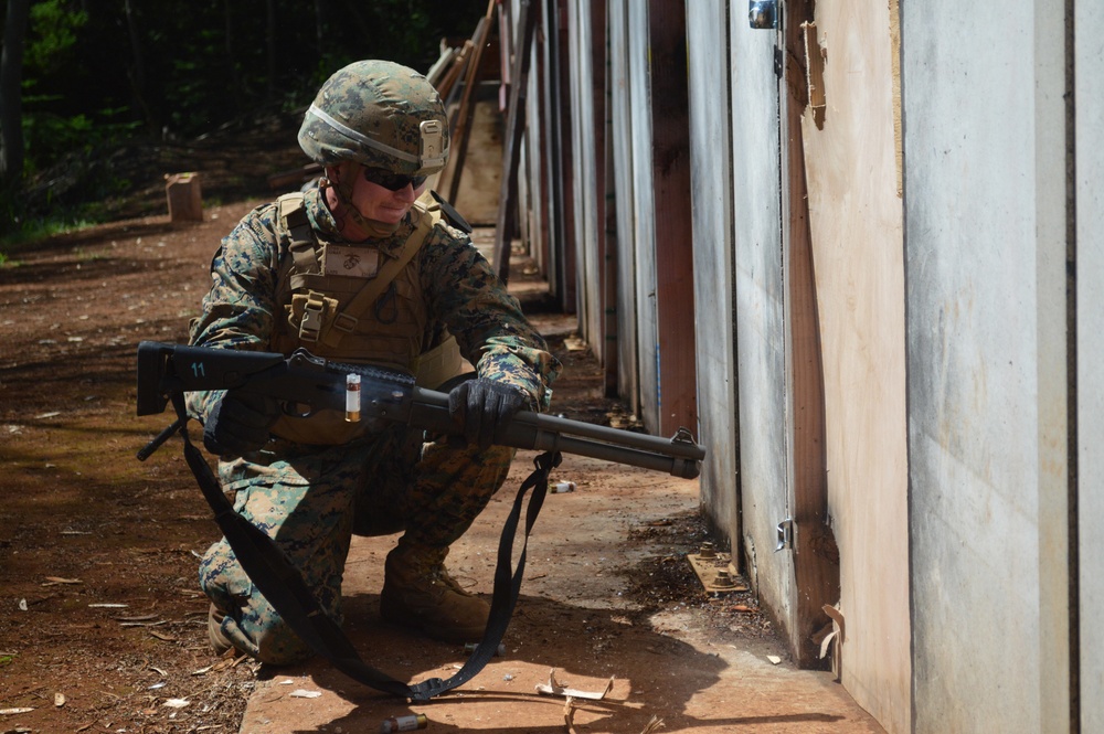 Combat Engineers, Marines breach doors with shotguns