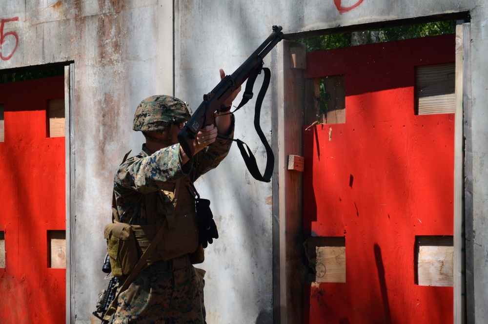 Combat Engineers, Marines breach doors with shotguns